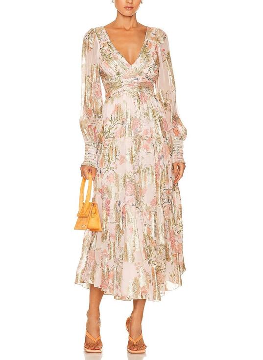 Hemant and Nandita Dresses & Skirts - Hemant And Nandita Embellished Pink Pria Maxi Dress Size M